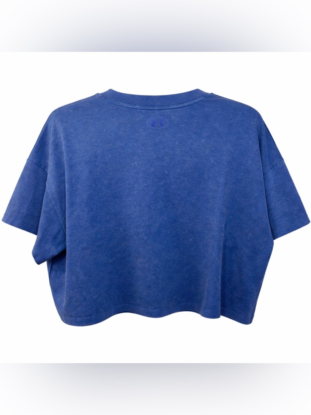 Under Armour Blue Cropped T-Shirt Women’s Large Athletic Graphic Logo - Picture 4 of 12